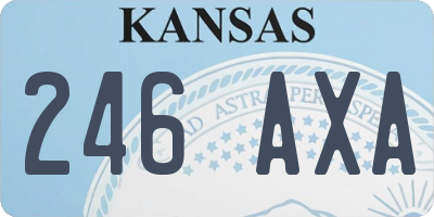 KS license plate 246AXA