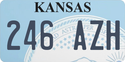 KS license plate 246AZH
