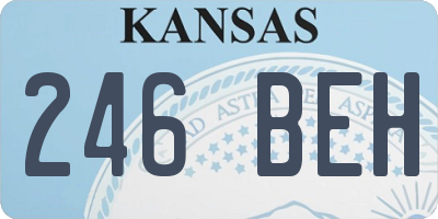 KS license plate 246BEH