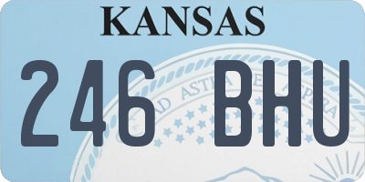 KS license plate 246BHU