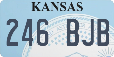 KS license plate 246BJB