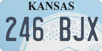 KS license plate 246BJX
