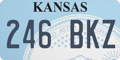 KS license plate 246BKZ