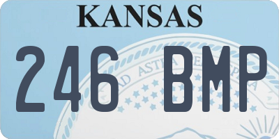 KS license plate 246BMP