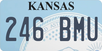 KS license plate 246BMU