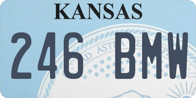KS license plate 246BMW