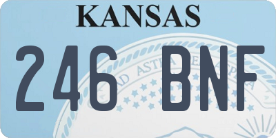KS license plate 246BNF