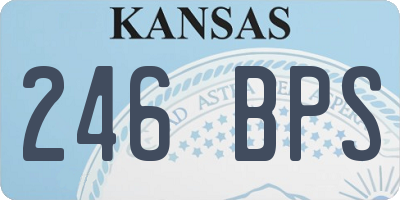 KS license plate 246BPS