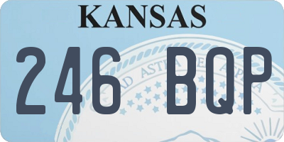 KS license plate 246BQP