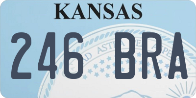 KS license plate 246BRA