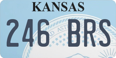 KS license plate 246BRS