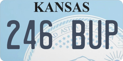 KS license plate 246BUP