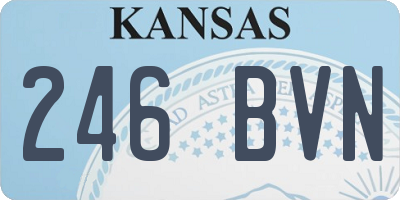 KS license plate 246BVN