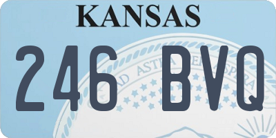 KS license plate 246BVQ