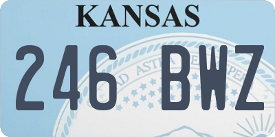 KS license plate 246BWZ