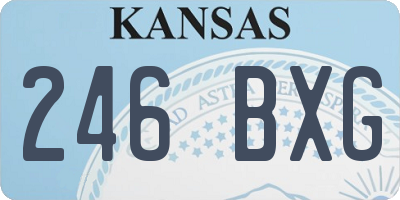 KS license plate 246BXG