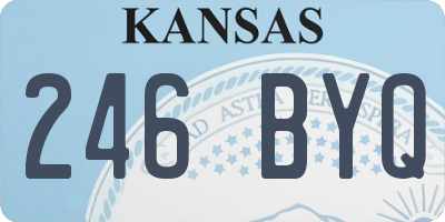 KS license plate 246BYQ