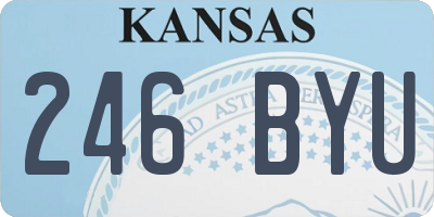 KS license plate 246BYU