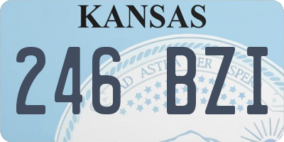 KS license plate 246BZI