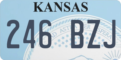 KS license plate 246BZJ