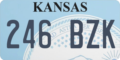 KS license plate 246BZK