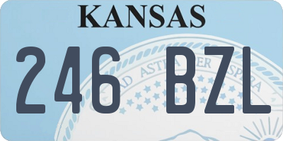 KS license plate 246BZL