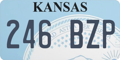 KS license plate 246BZP