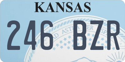 KS license plate 246BZR