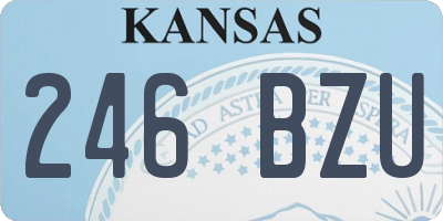 KS license plate 246BZU