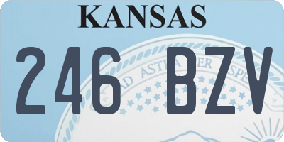 KS license plate 246BZV