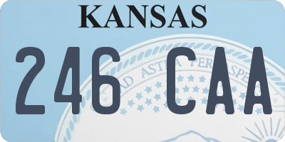 KS license plate 246CAA