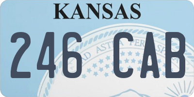 KS license plate 246CAB