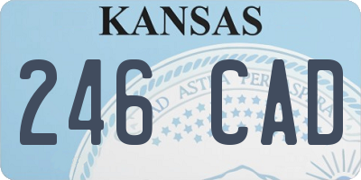 KS license plate 246CAD
