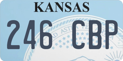 KS license plate 246CBP