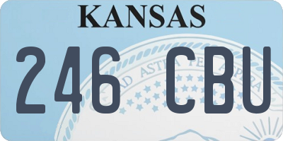 KS license plate 246CBU
