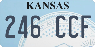 KS license plate 246CCF