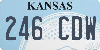 KS license plate 246CDW