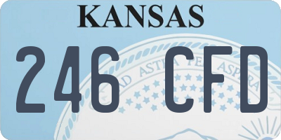 KS license plate 246CFD