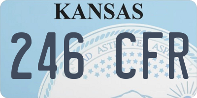 KS license plate 246CFR