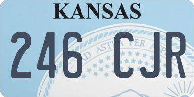 KS license plate 246CJR
