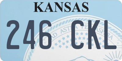 KS license plate 246CKL