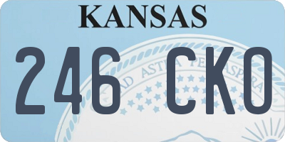 KS license plate 246CKO