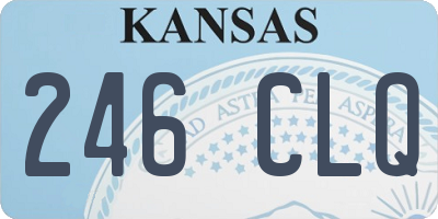 KS license plate 246CLQ