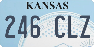 KS license plate 246CLZ