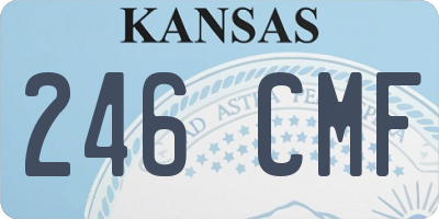 KS license plate 246CMF