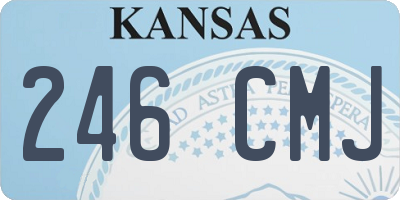 KS license plate 246CMJ