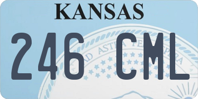 KS license plate 246CML