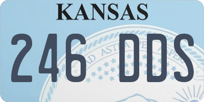 KS license plate 246DDS