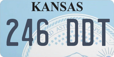 KS license plate 246DDT