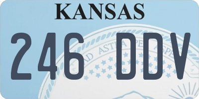 KS license plate 246DDV